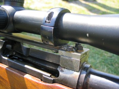 Home made scope mounting on an Enfield No.4 action.